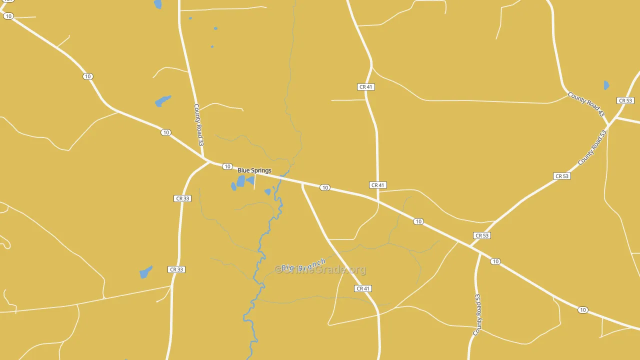 Blue Springs, AL Map of Assault Rates