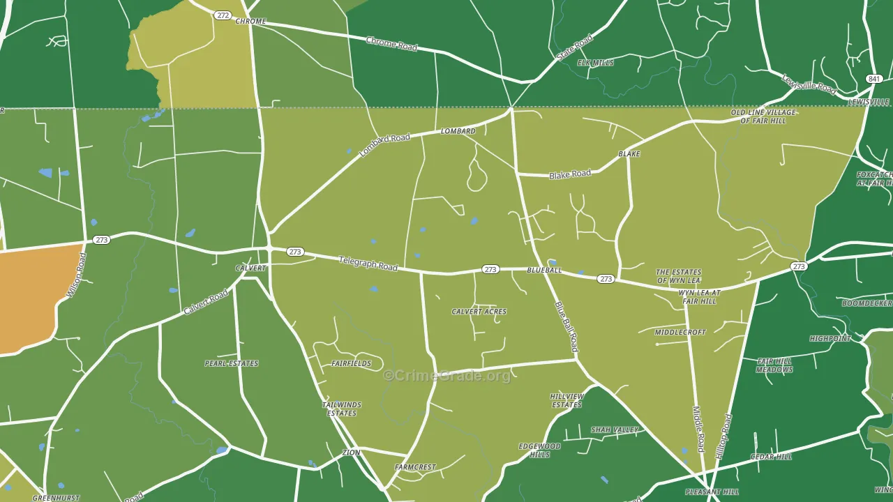 Blueball, MD Map of Assault Rates
