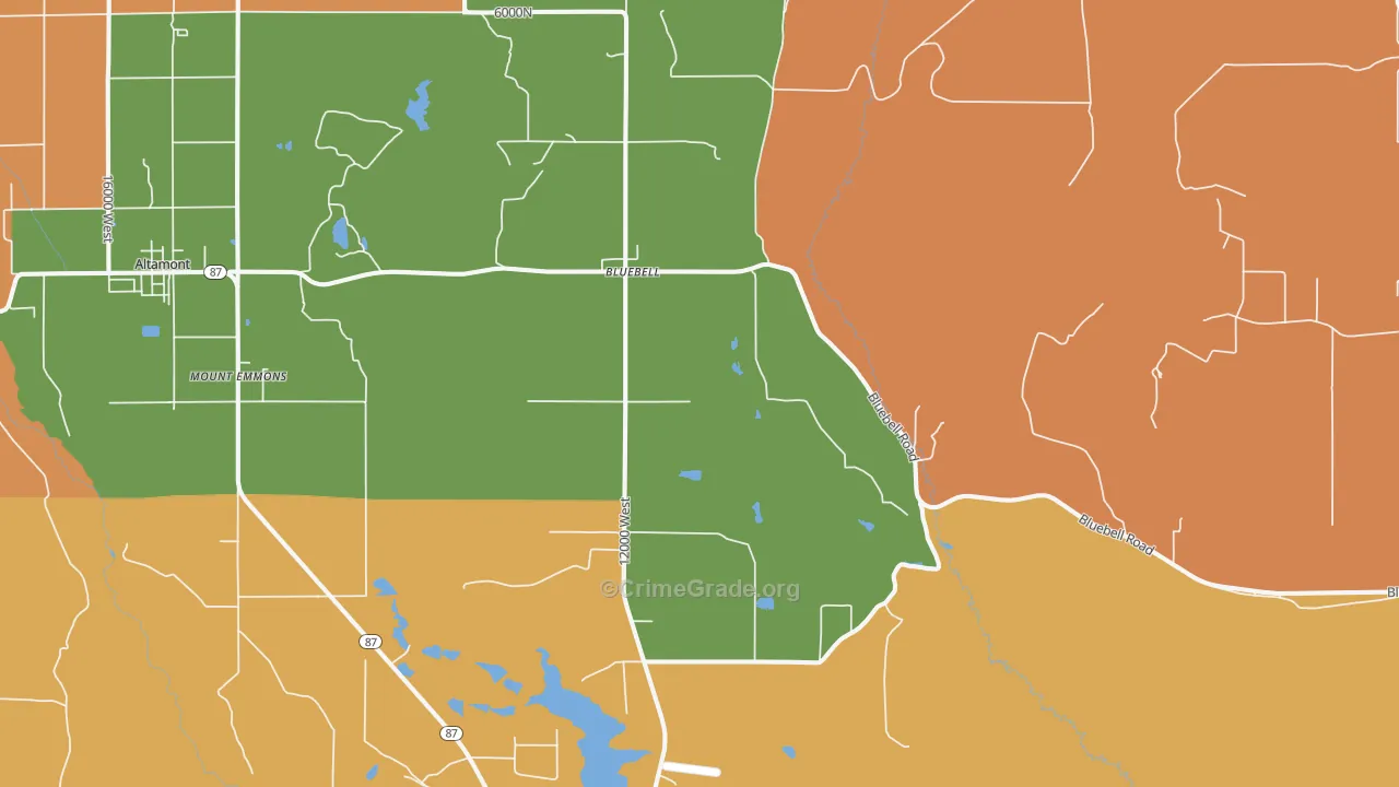 Bluebell, UT Map of Assault Rates