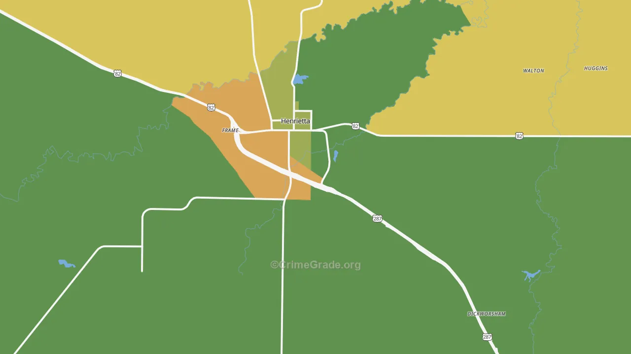 Bluegrove, TX Map of Assault Rates