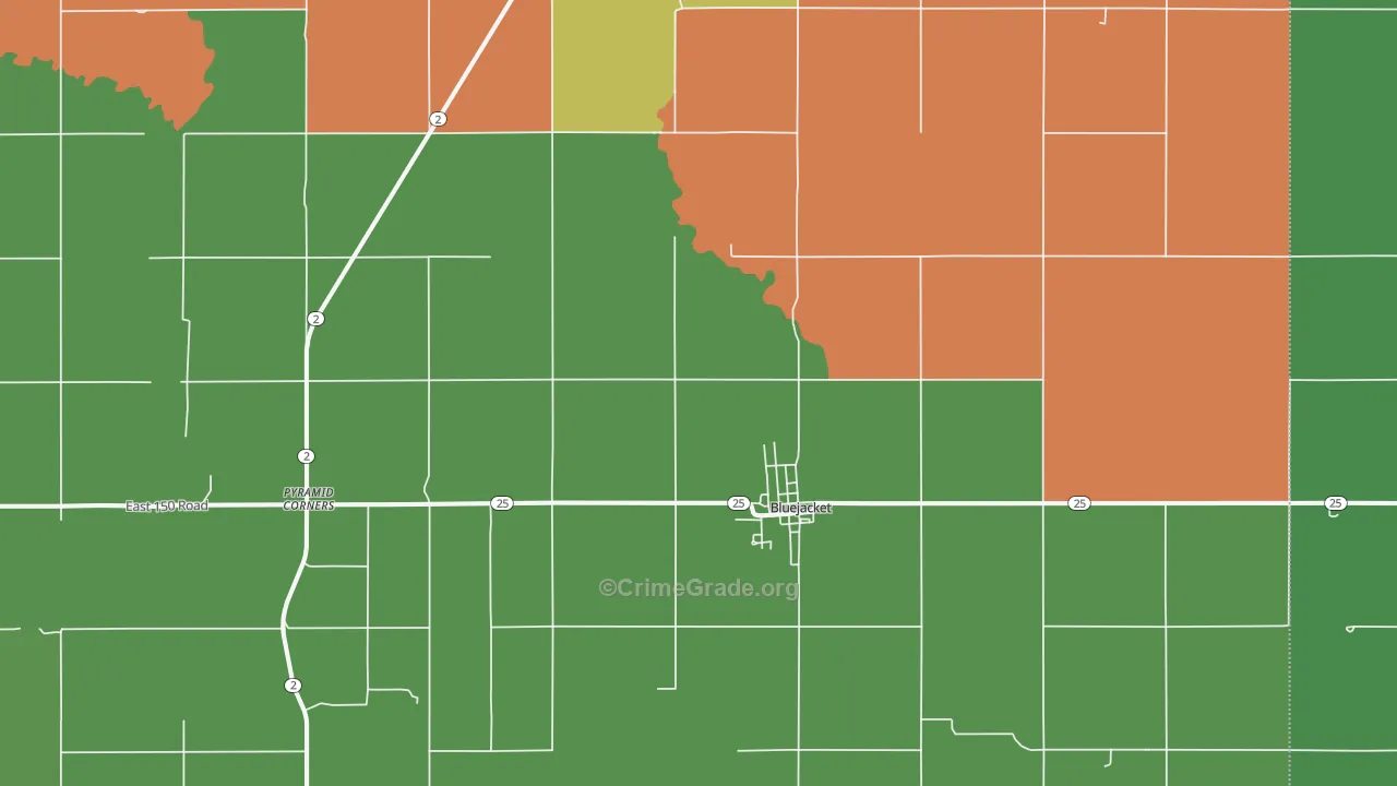 Bluejacket, OK Map of Assault Rates