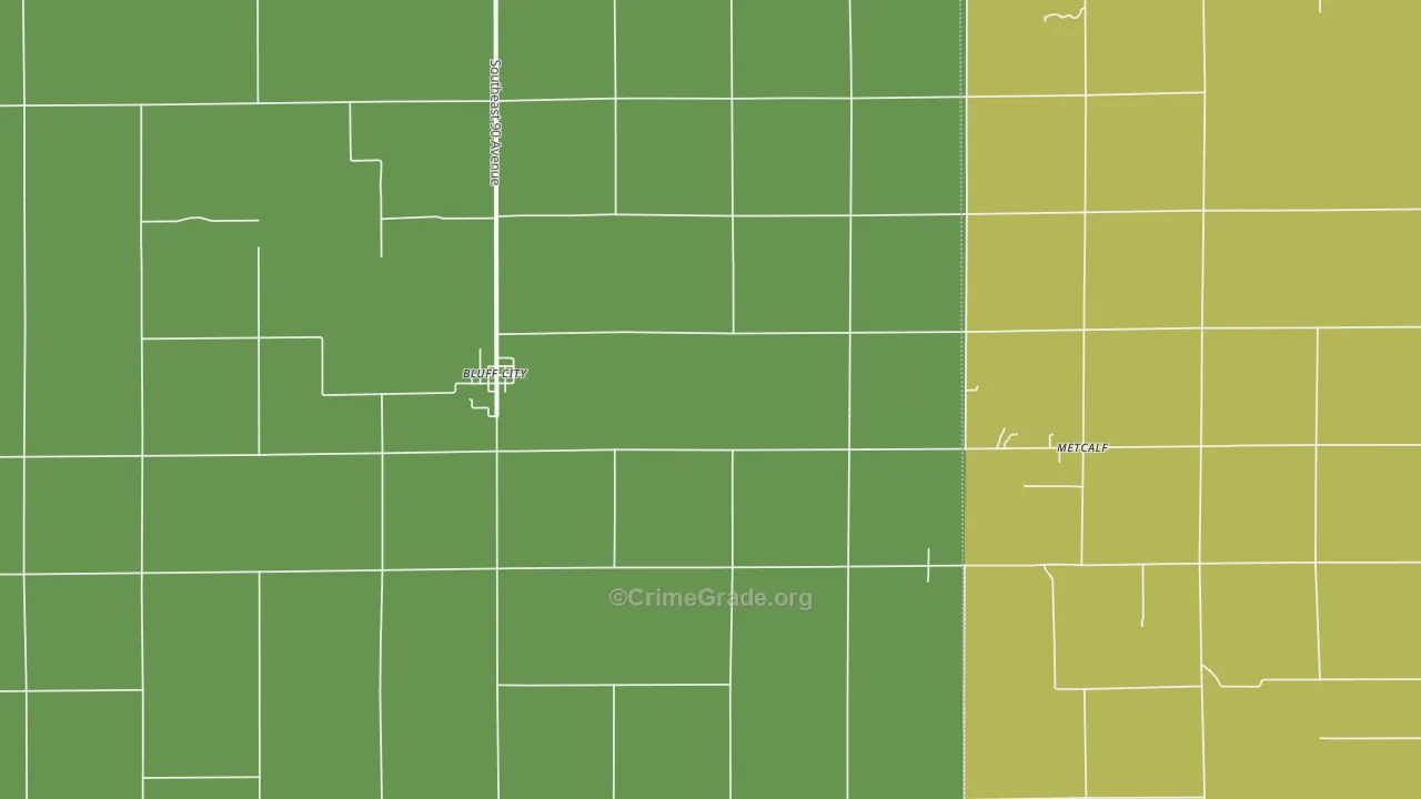 Bluff City, KS Map of Assault Rates