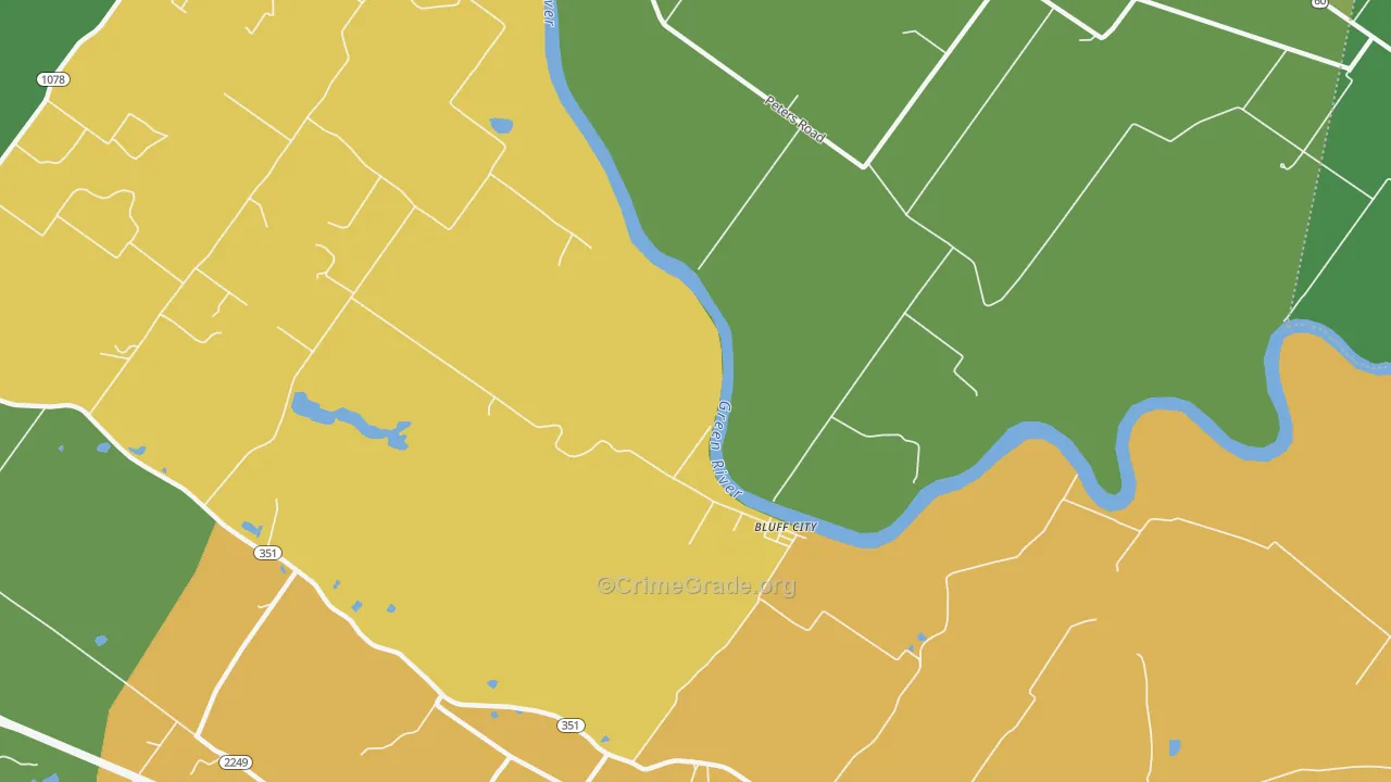 Bluff City, KY Map of Assault Rates