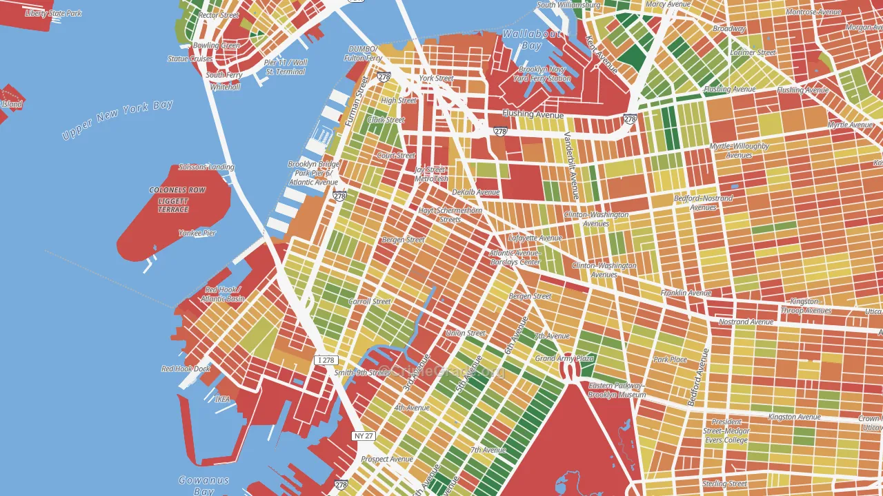Boerum Hill, Brooklyn, NY Map of Assault Rates
