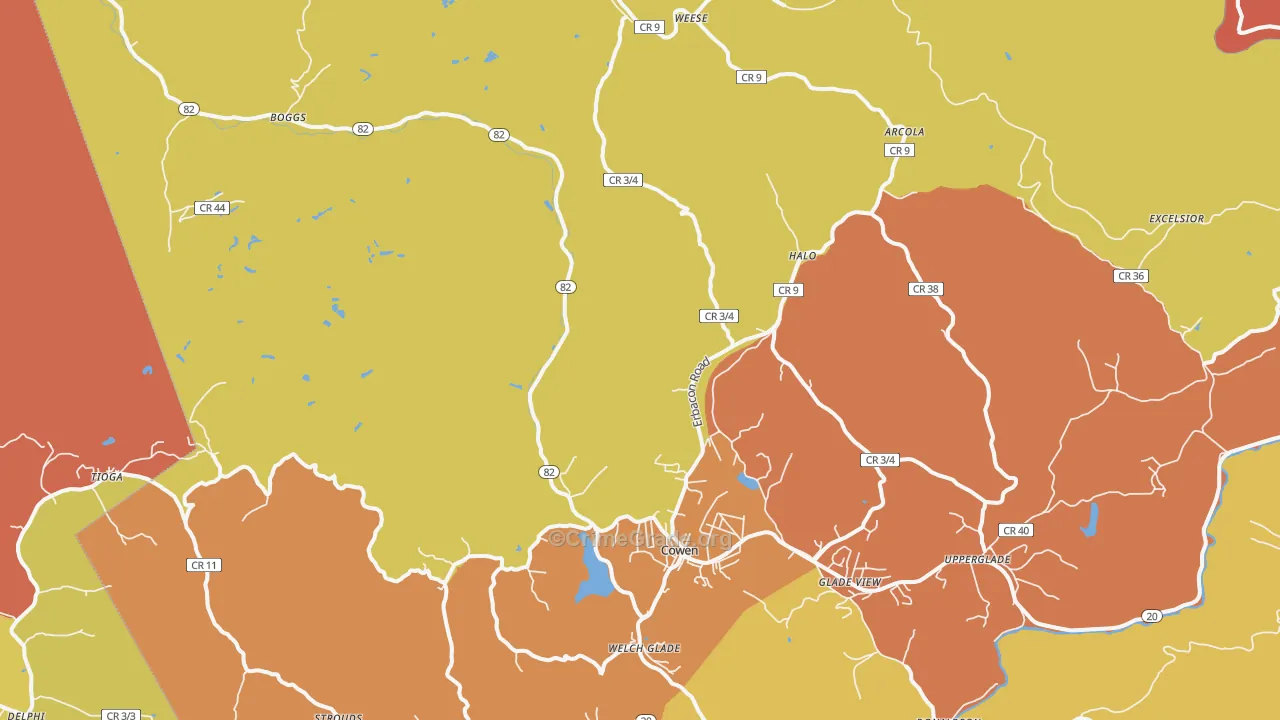 Boggs, WV Map of Assault Rates