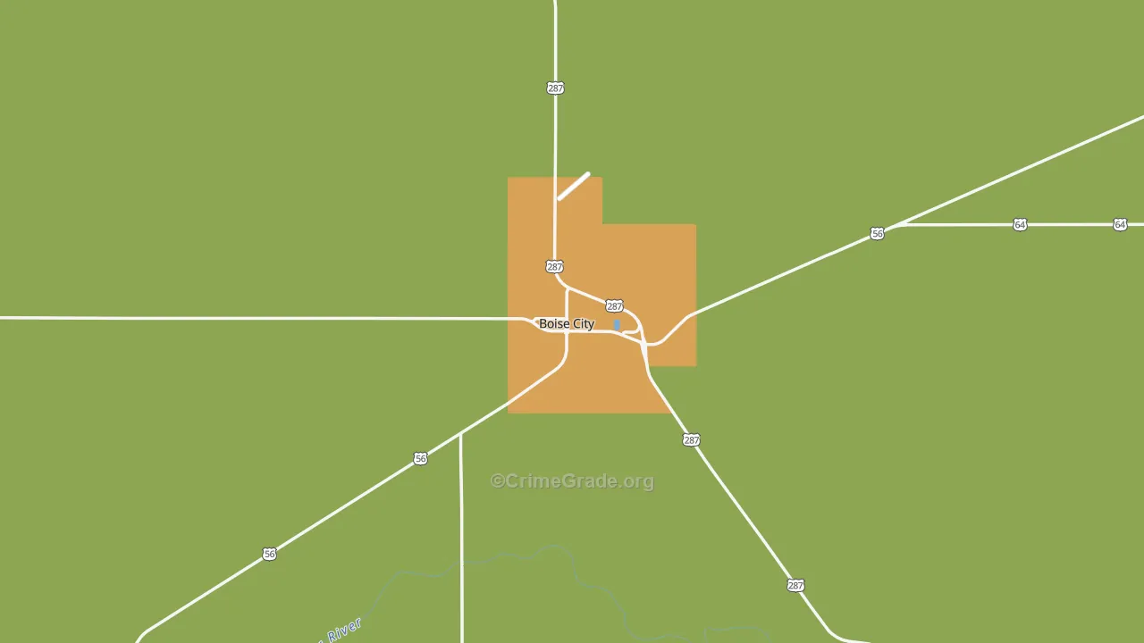 Boise City, OK Map of Assault Rates