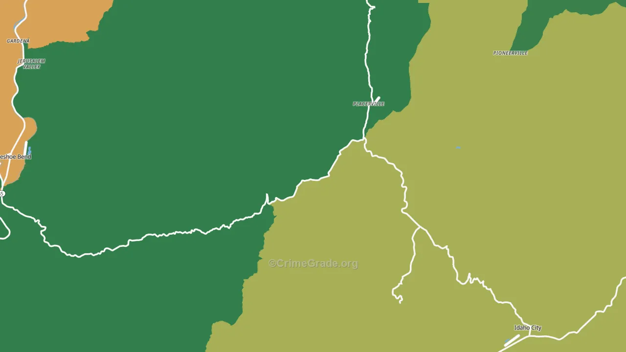 Boise County, ID Map of Assault Rates