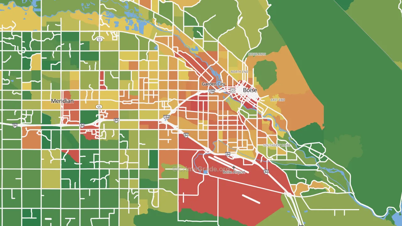 Boise, ID Map of Assault Rates