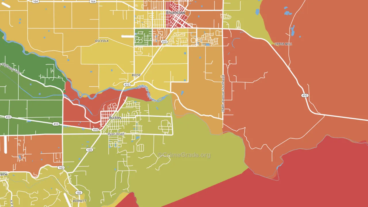 Boise, WA Map of Assault Rates