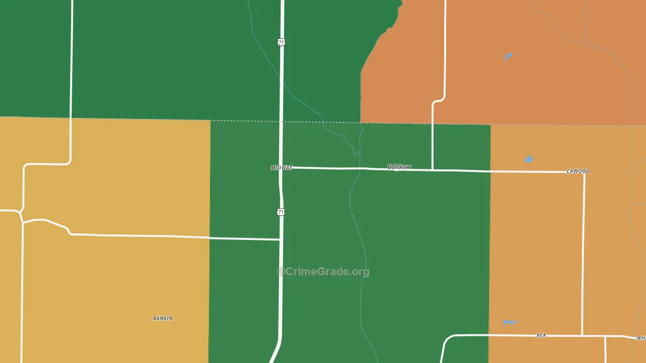 Bolckow, MO Map of Assault Rates