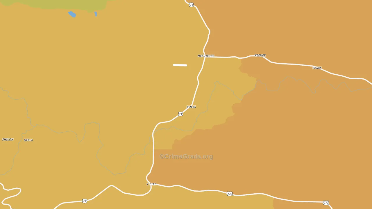 Boles, AR Map of Assault Rates
