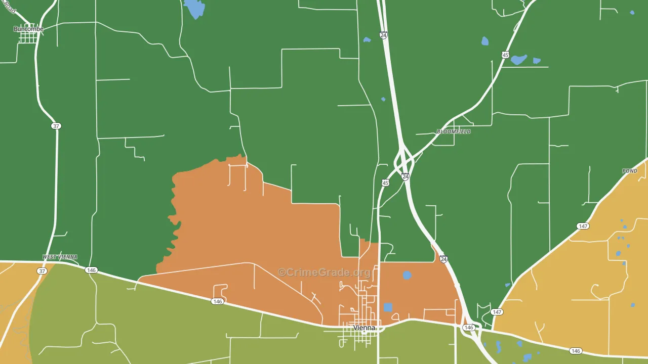Boles, IL Map of Assault Rates