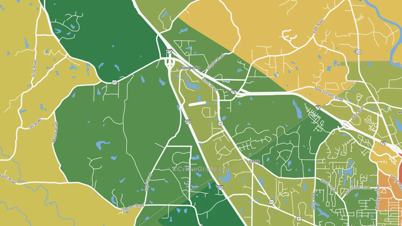 Bolingbroke, GA Map of Assault Rates