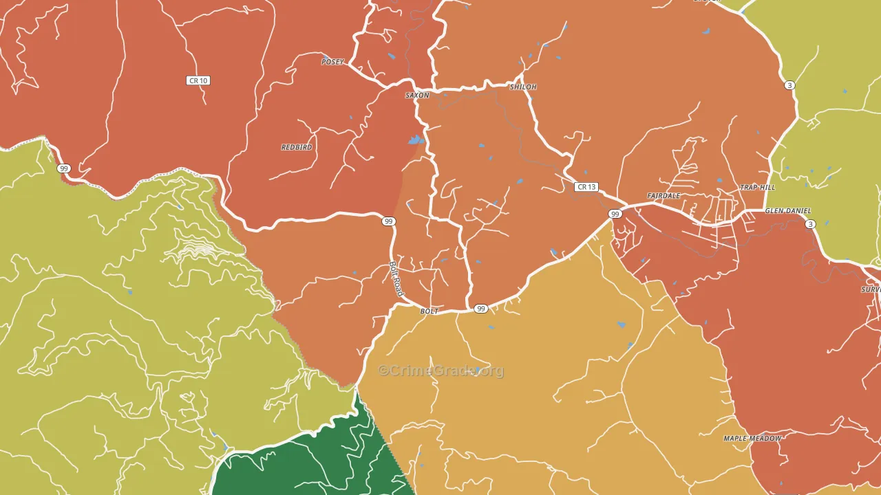 Bolt, WV Map of Assault Rates