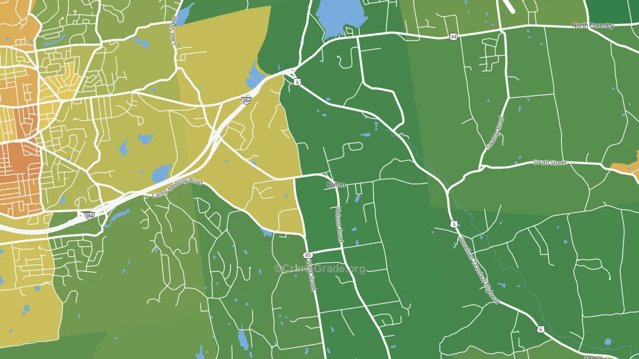 Bolton, CT Map of Assault Rates