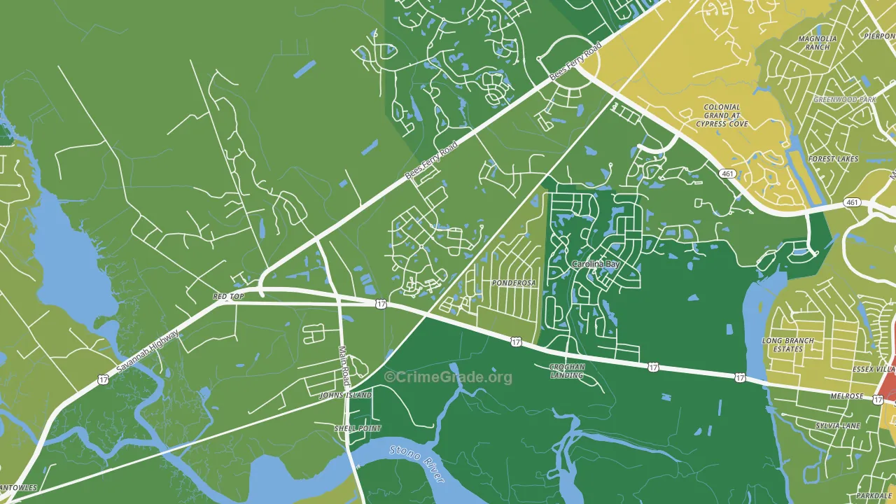 Boltons Landing, Charleston, SC Map of Assault Rates