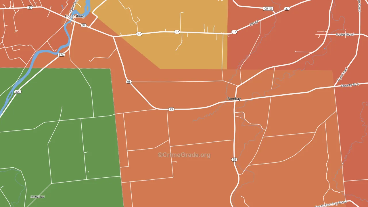 Bombay, NY Map of Assault Rates
