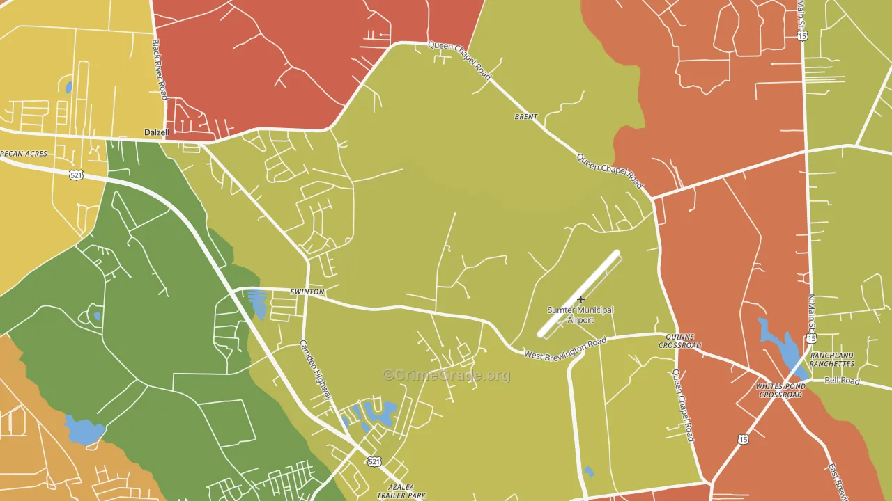 Bon Air Terrace, SC Map of Assault Rates
