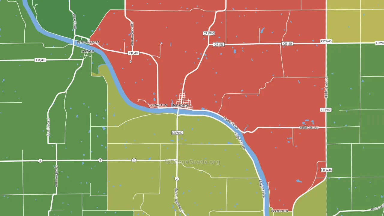 Bonaparte, IA Map of Assault Rates