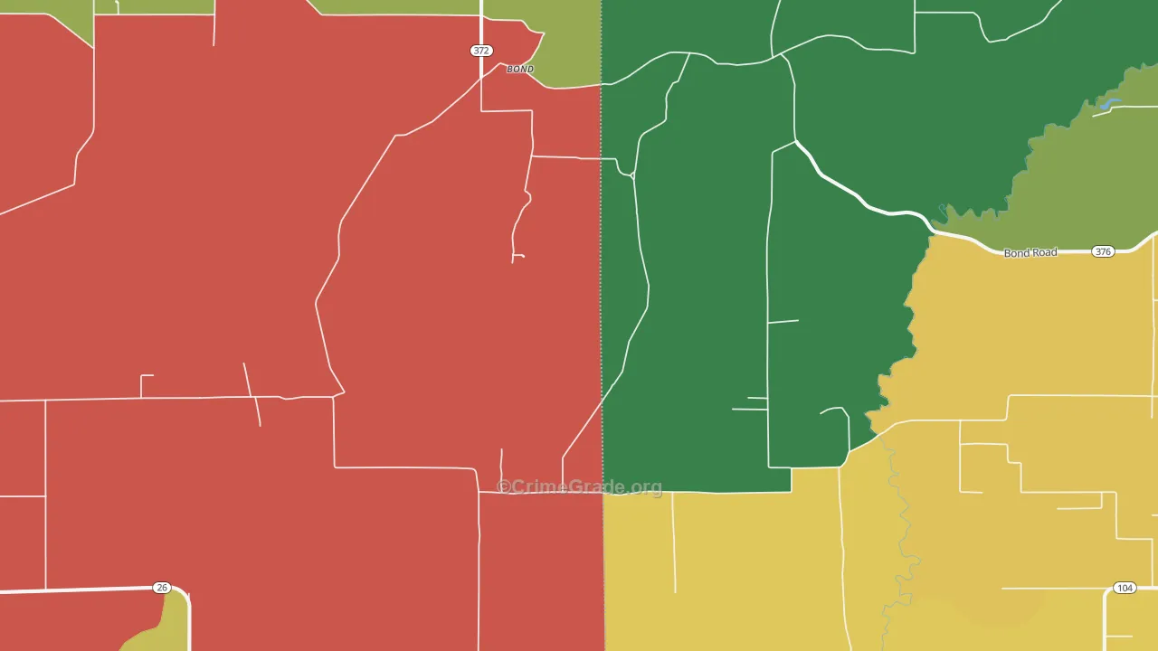 Bond, LA Map of Assault Rates