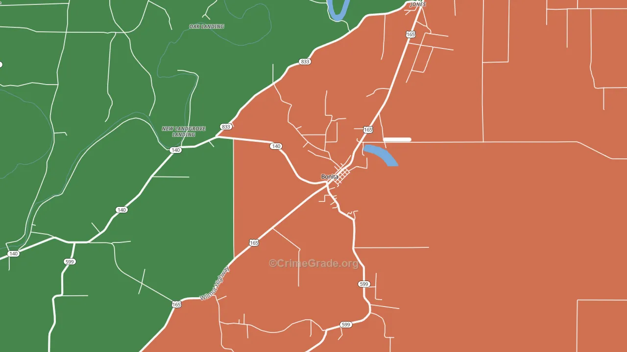 Bonita, LA Map of Assault Rates