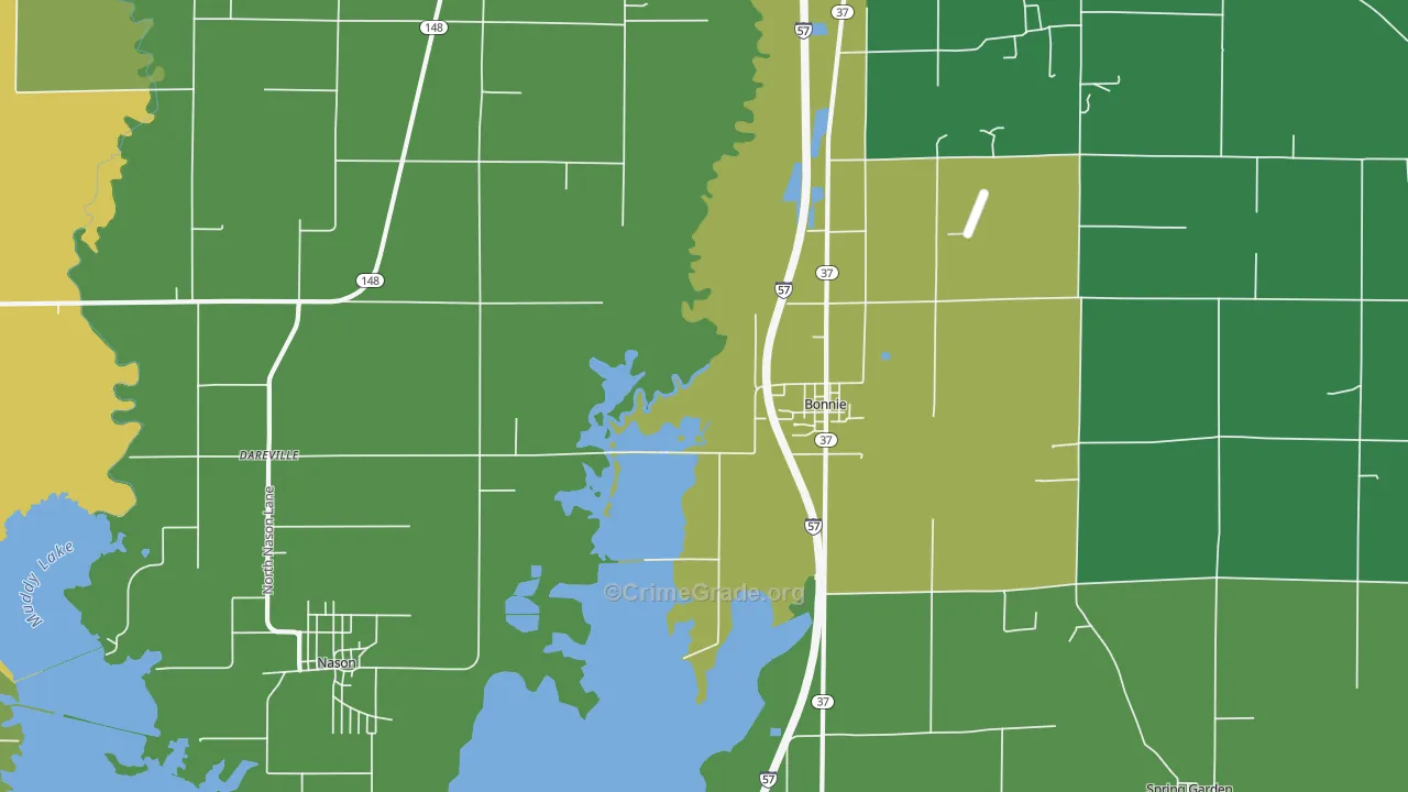 Bonnie, IL Map of Assault Rates