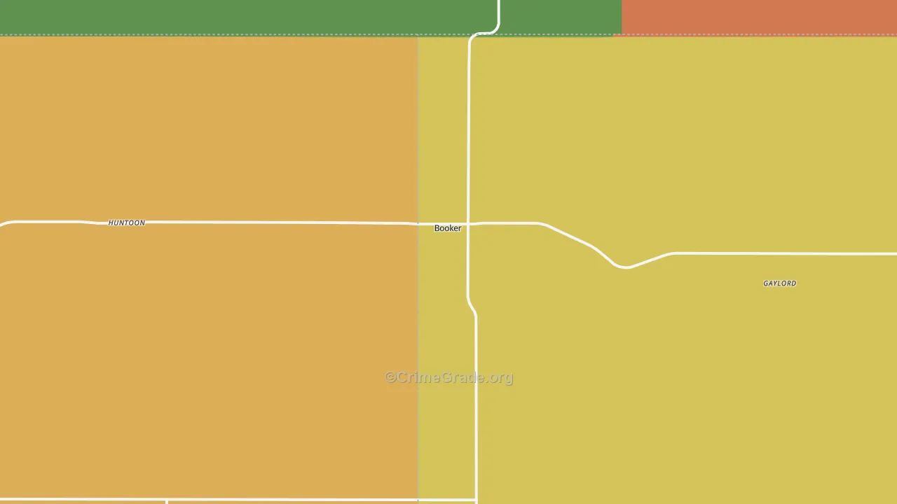 Booker, TX Map of Assault Rates