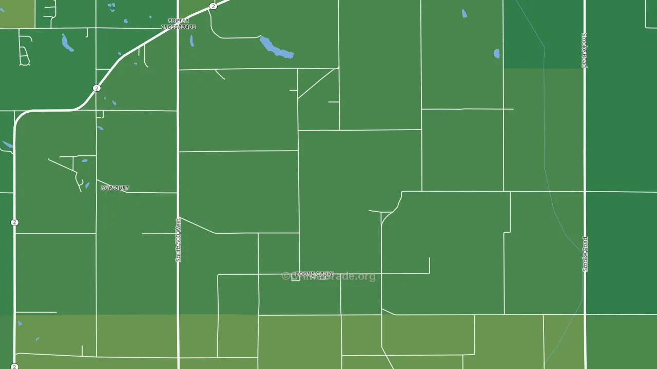 Boone Grove, IN Map of Assault Rates