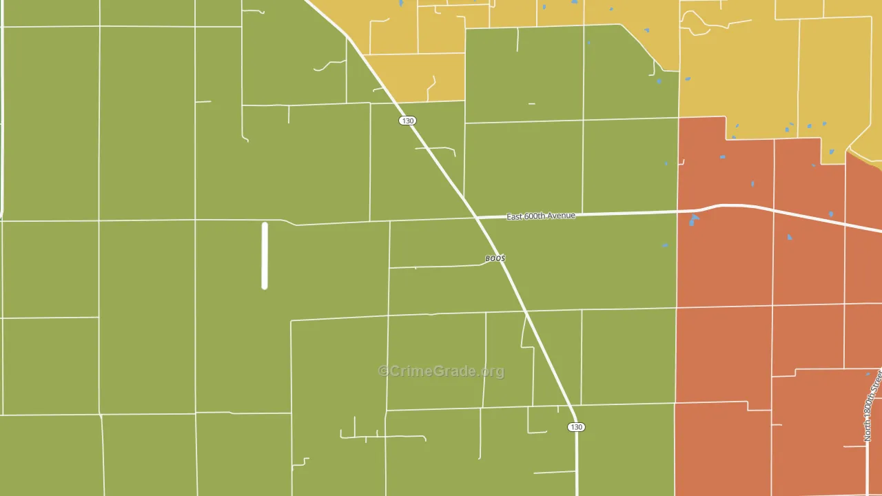 Boos, IL Map of Assault Rates