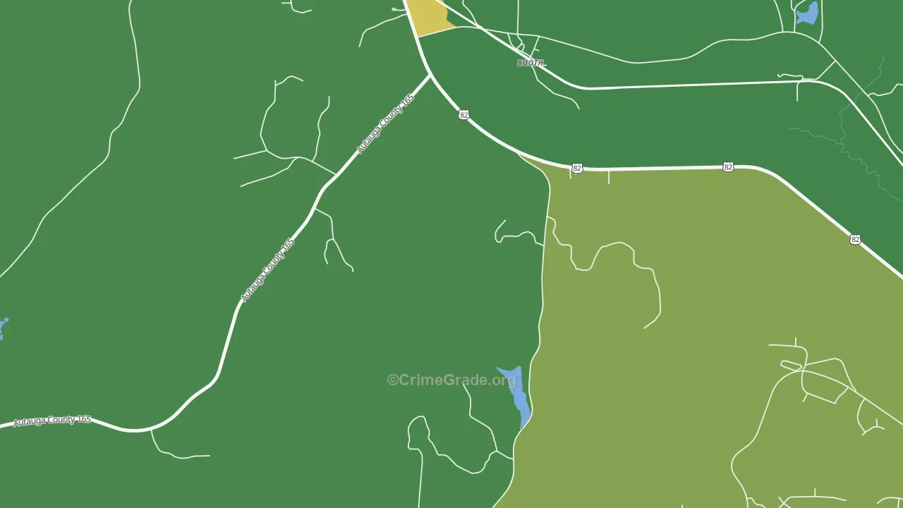 Booth, AL Map of Assault Rates
