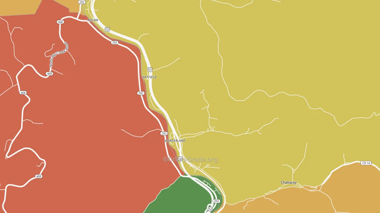 Borderland, WV Map of Assault Rates