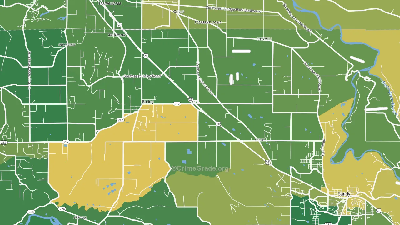 Boring, OR Map of Assault Rates