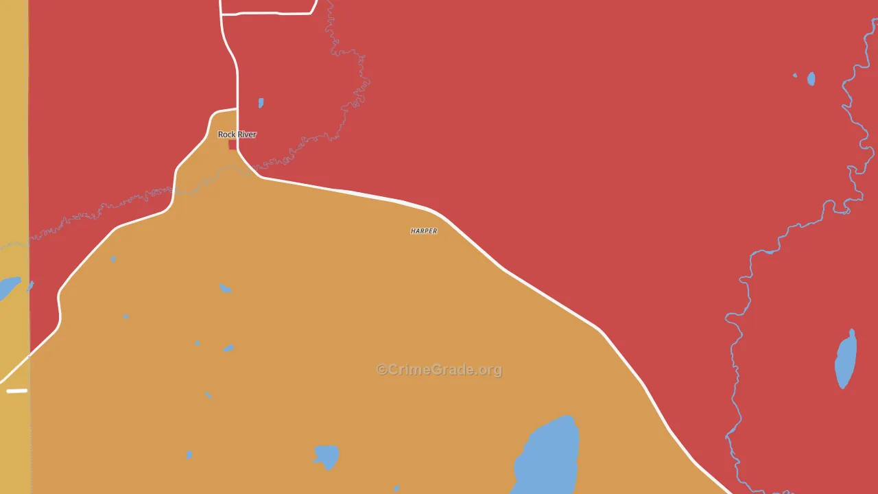Bosler, WY Map of Assault Rates