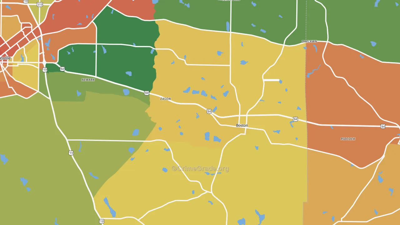 Boston, GA Map of Assault Rates