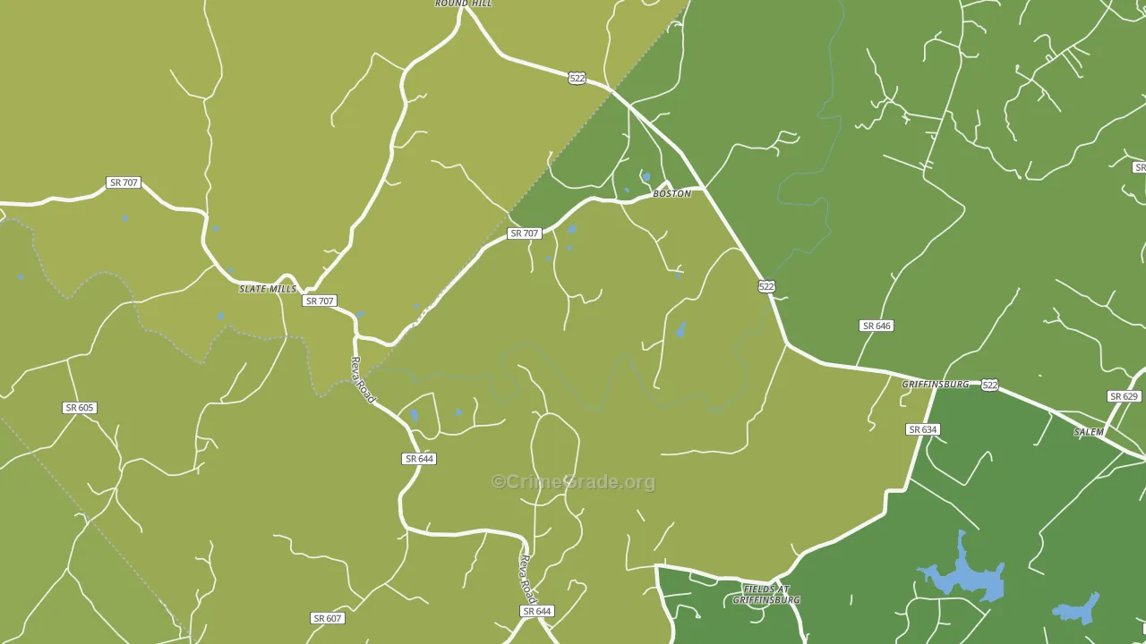 Boston, VA Map of Assault Rates