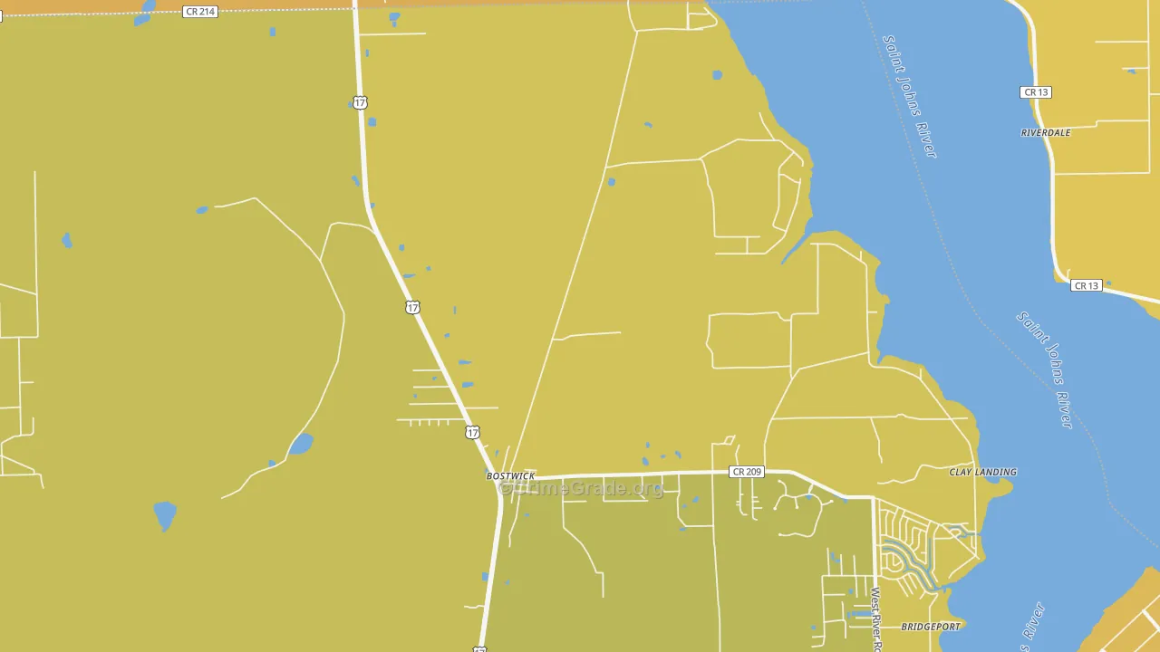 Bostwick, FL Map of Assault Rates