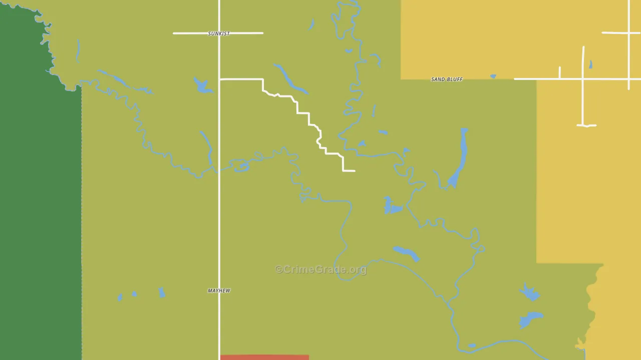 Boswell, OK Map of Assault Rates