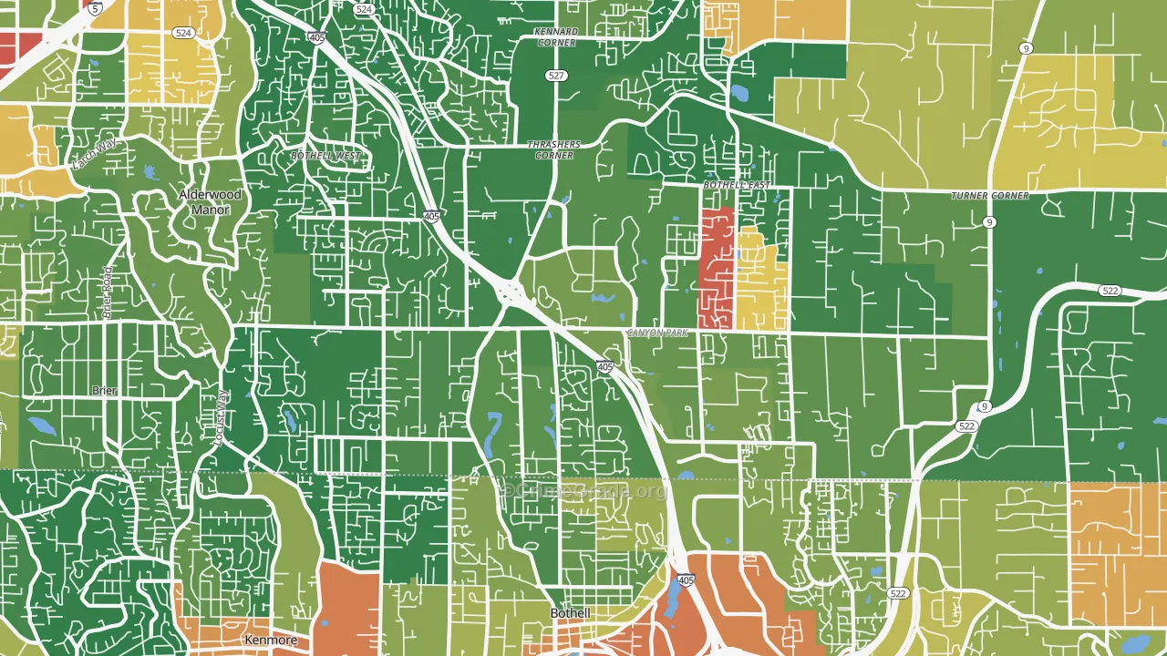 Bothell, WA Map of Assault Rates