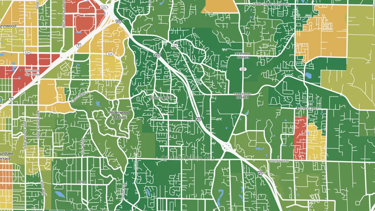 Bothell West, WA Map of Assault Rates