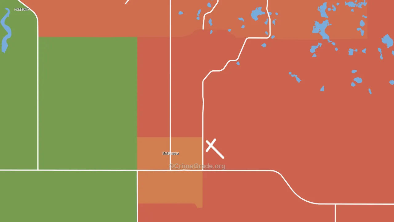 Bottineau, ND Map of Assault Rates