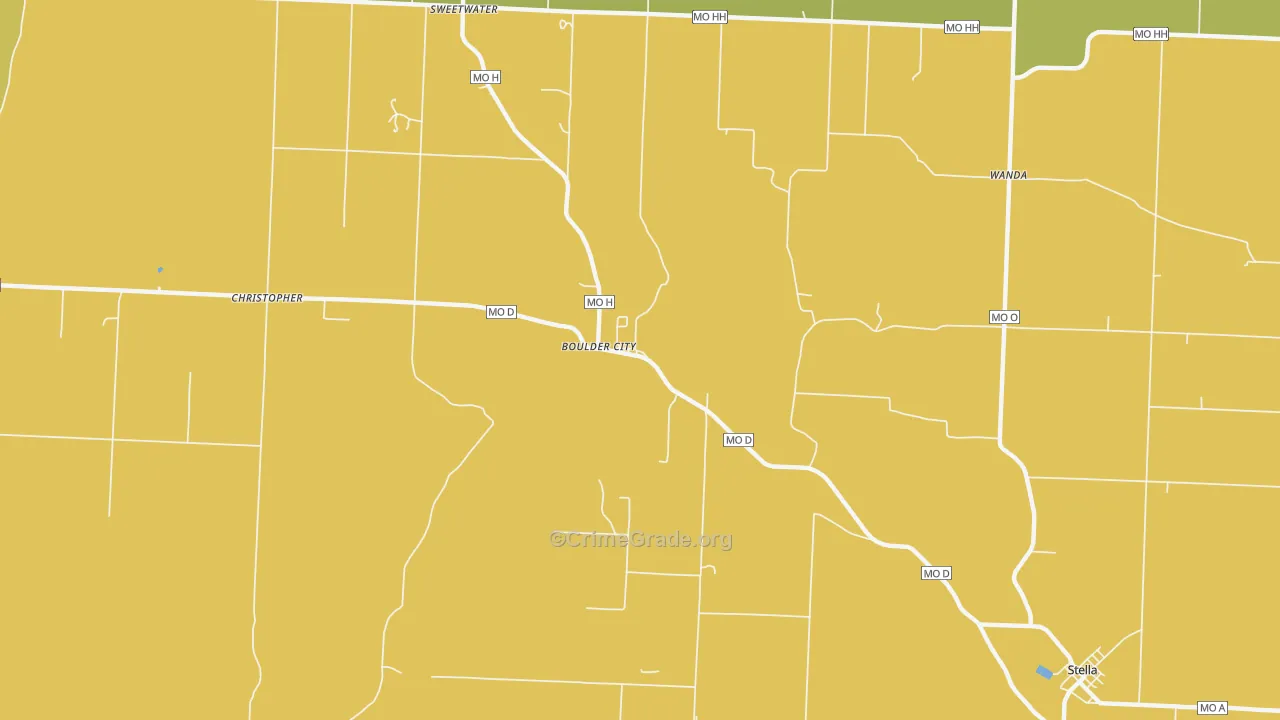 Boulder City, MO Map of Assault Rates