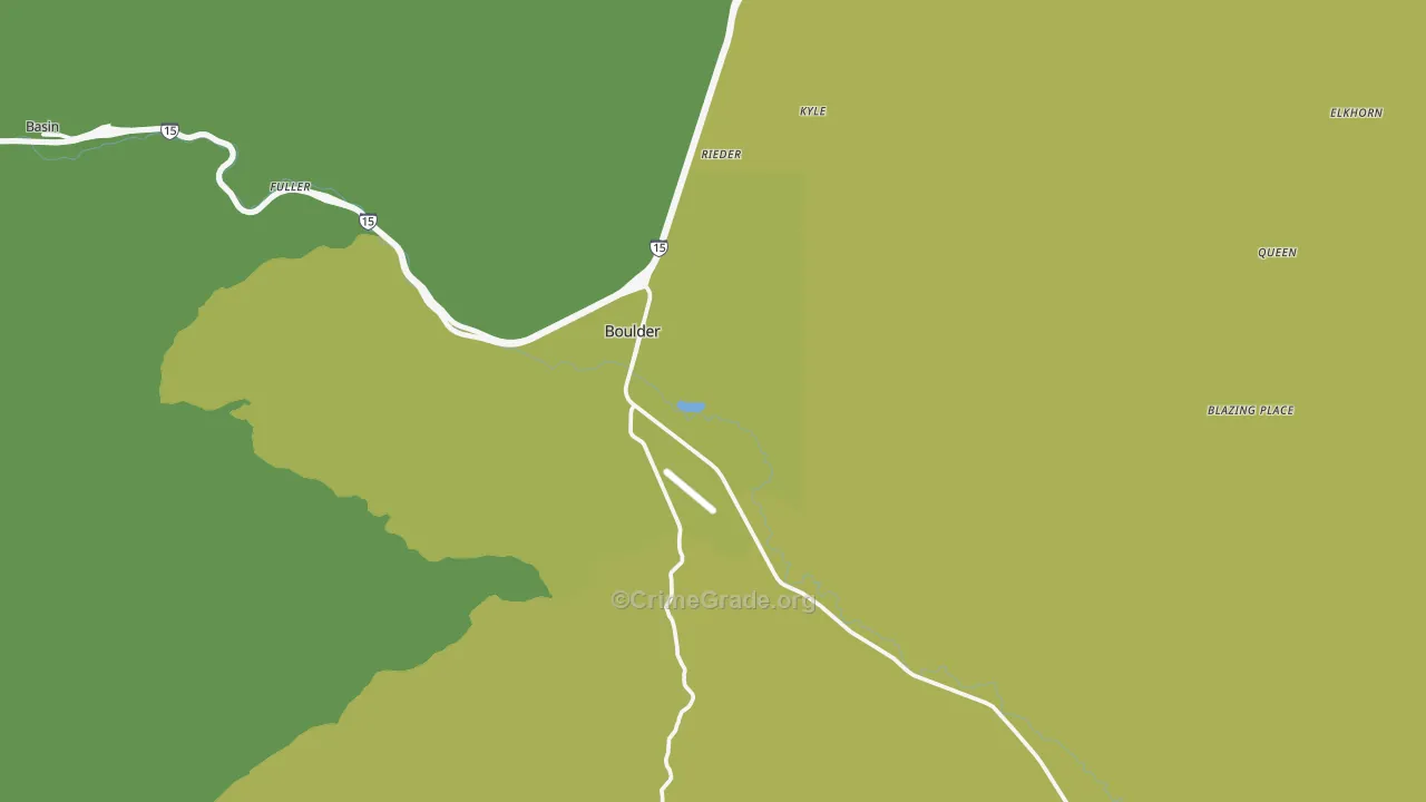 Boulder, MT Map of Assault Rates