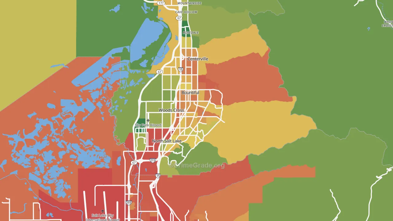 Bountiful, UT Map of Assault Rates