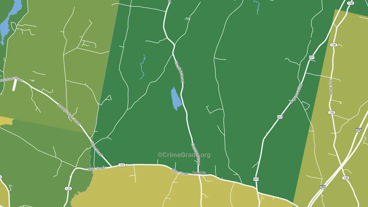 Bowdoin, ME Map of Assault Rates