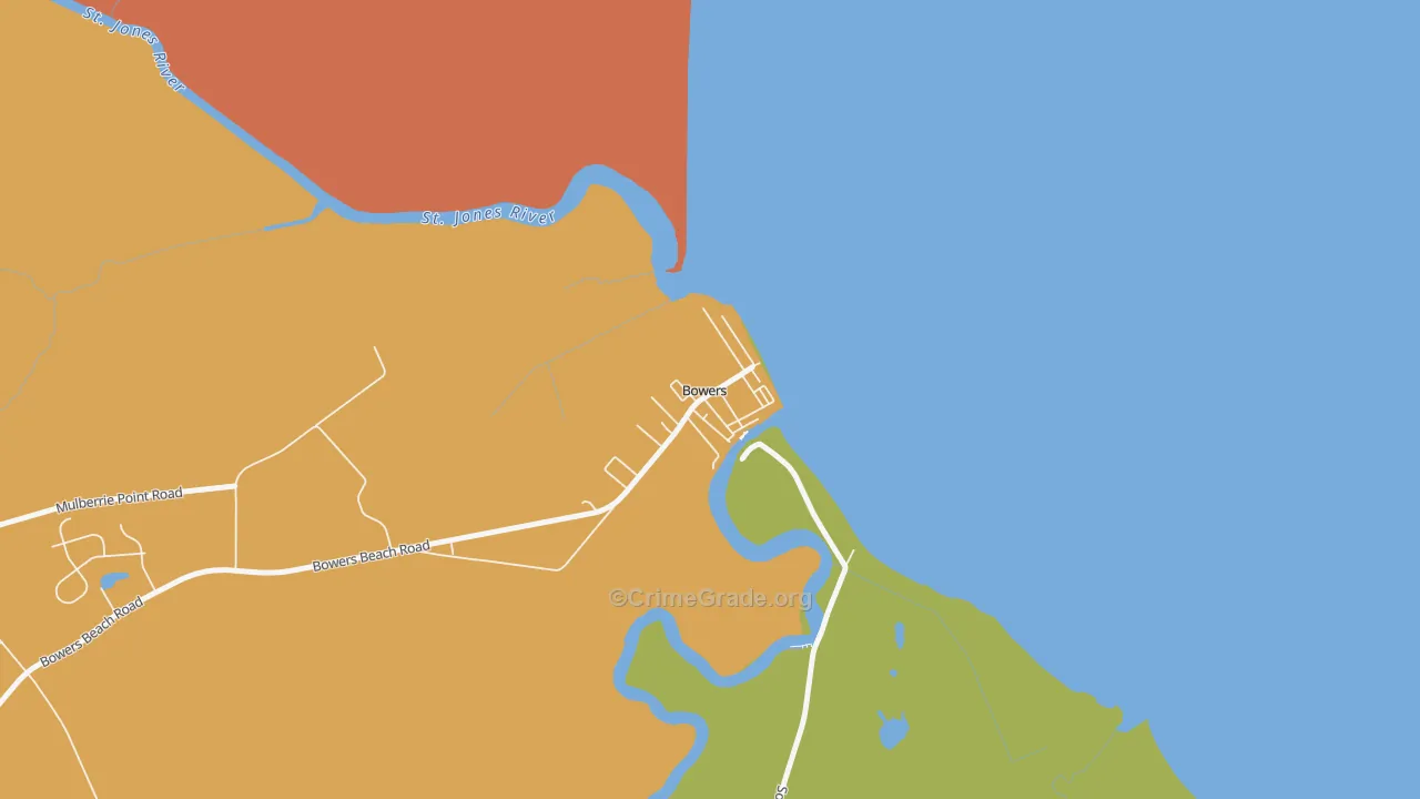 Bowers, DE Map of Assault Rates