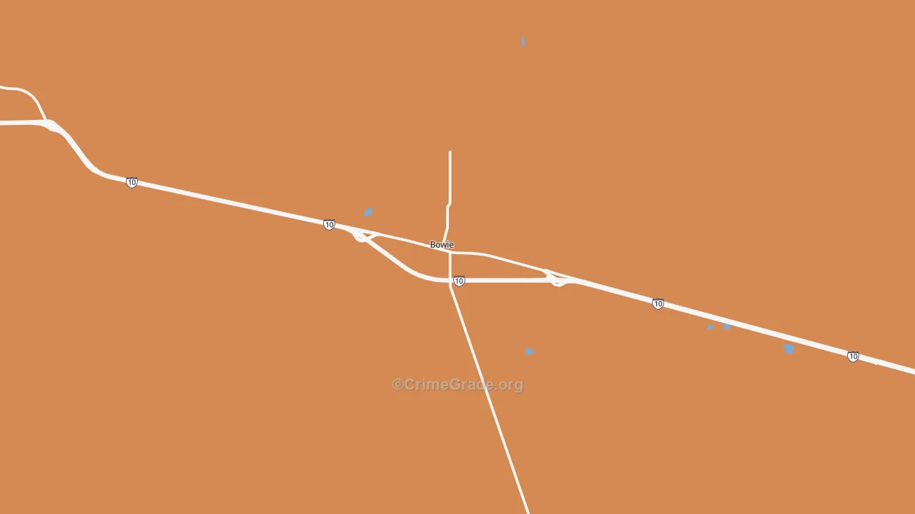 Bowie, AZ Map of Assault Rates
