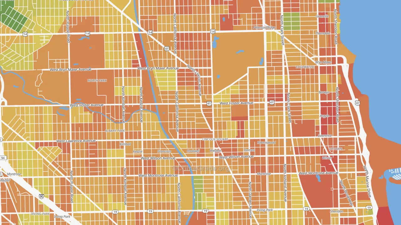Bowmanville, Chicago, IL Map of Assault Rates