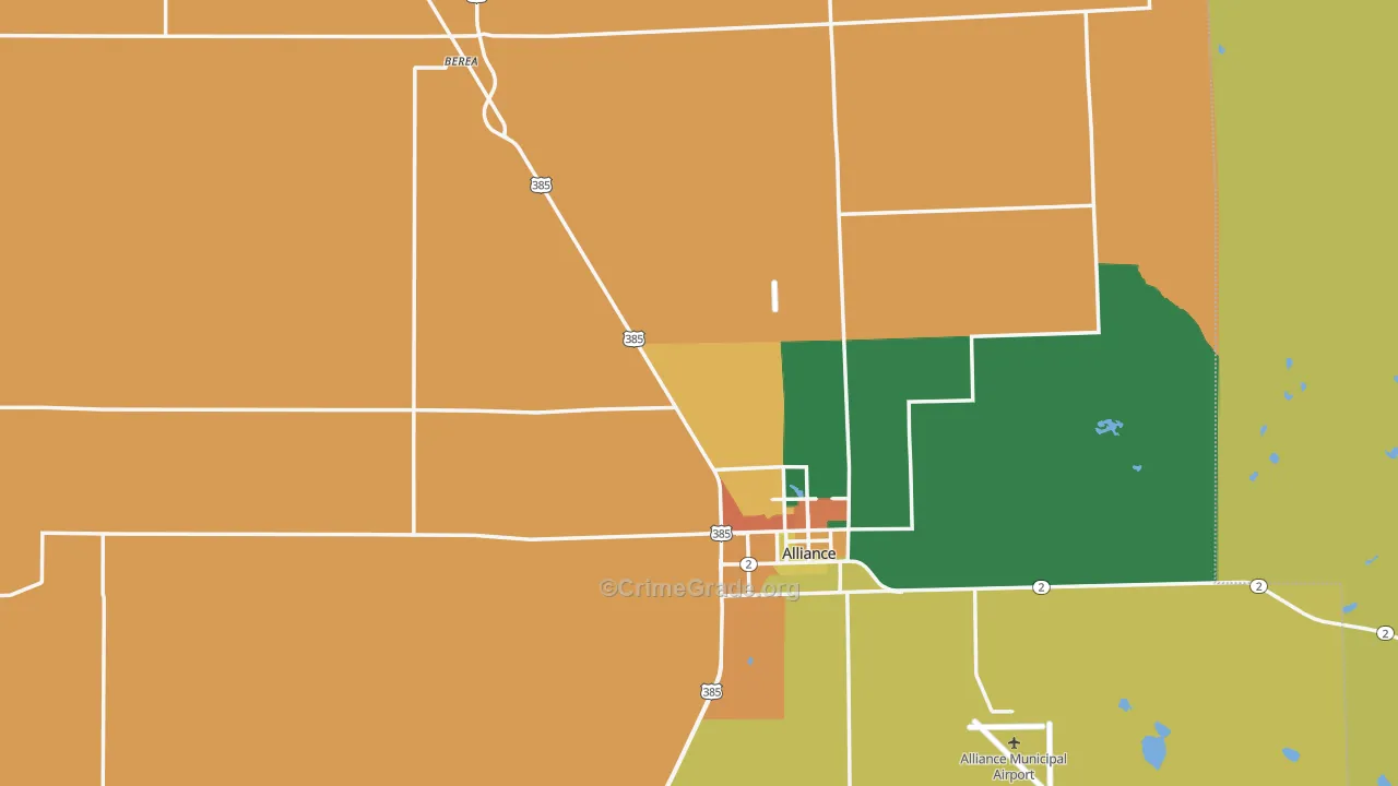 Box Butte County, NE Map of Assault Rates