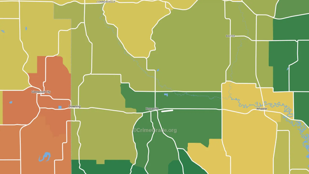 Boyceville, WI Map of Assault Rates