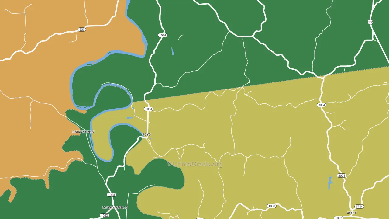 Boyd, KY Map of Assault Rates